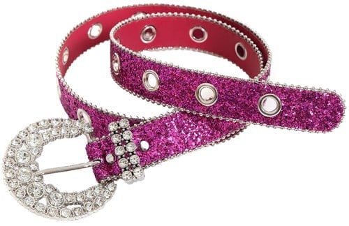 Glitter Riem Pink - 110cm