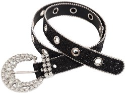 Glitter Riem Zwart - 110cm