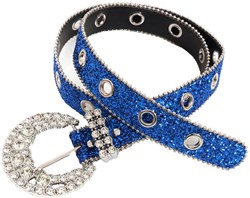 Glitter Riem Blauw - 110cm