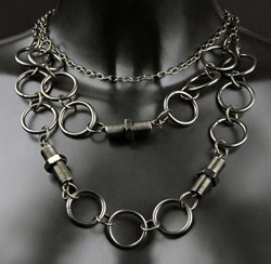 Hals/Heupketting Steampunk Black Metal