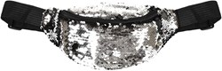 Buideltasje Pailletten Zilver-Zwart