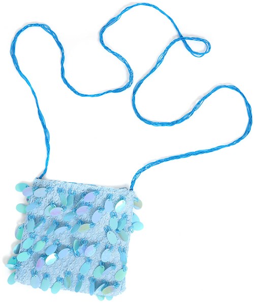 Tasje met Grote Pailletten Turquoise