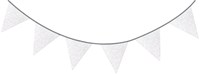 Vlaggenlijn Glitter Zilver - 6m