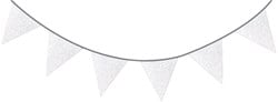 Vlaggenlijn Glitter Zilver - 6m