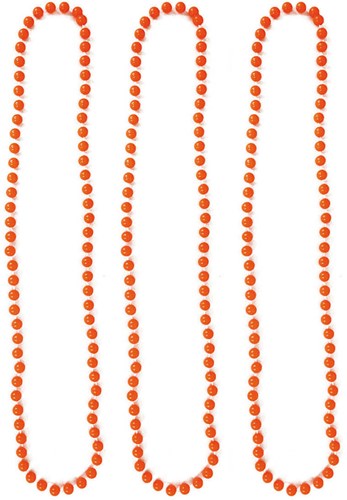 Parelketting Neon Oranje 40cm - 3st