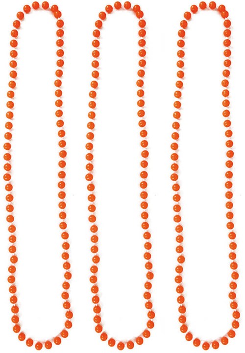 Parelketting Neon Oranje 40cm - 3st