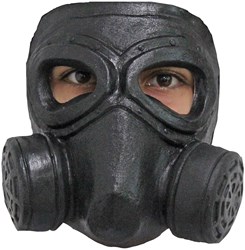Latex Gasmasker Dubbel Zwart (Gezichtsmasker)