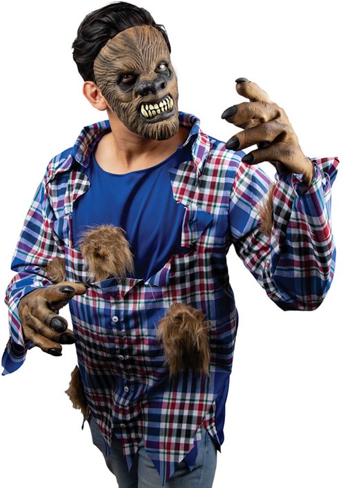 Weerwolf Set - Masker en Handen (latex) (voorbeeld)
