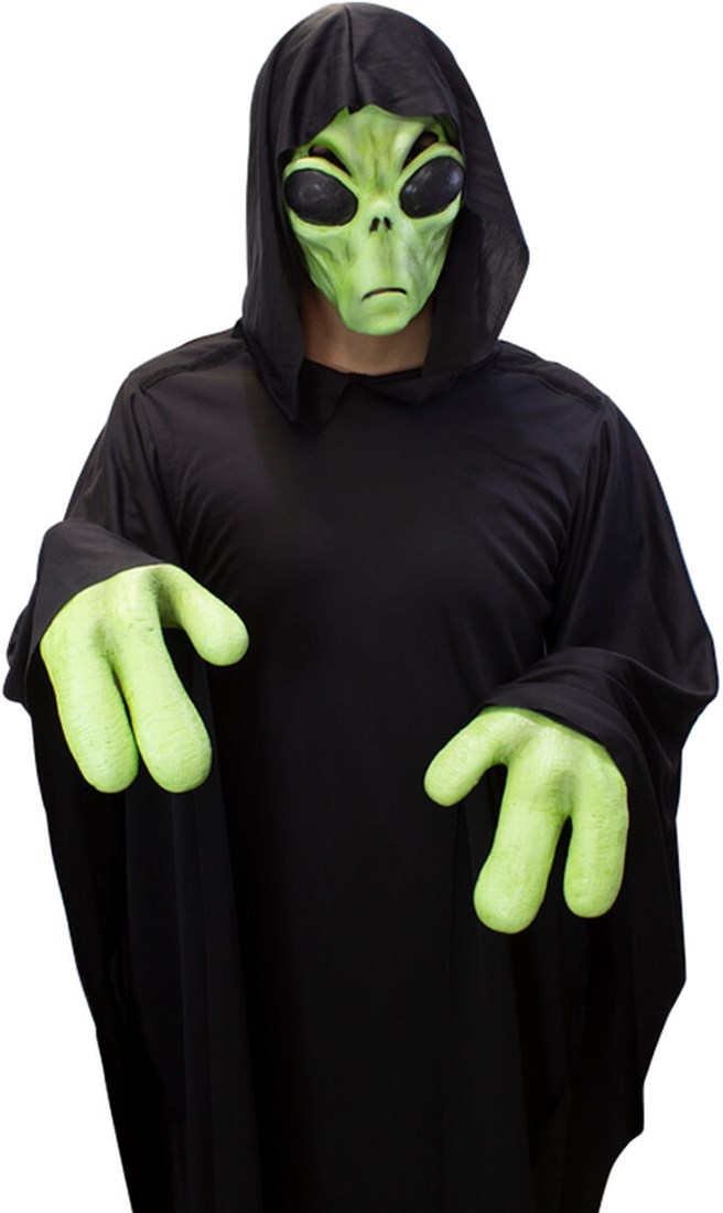 Alien Set - Masker en Handen (latex) Kopen?