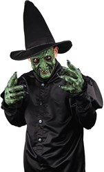 Heksen Set Groen - Masker en Handen (latex)