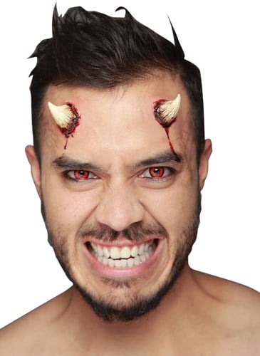 Professionele Latex Wond FX - Evilness Horns