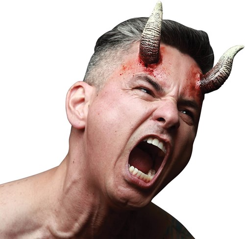 Professionele Latex Wond FX - Demoniak Horns