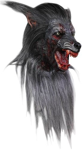 Weerwolf Masker Black Wolf Luxe Latex