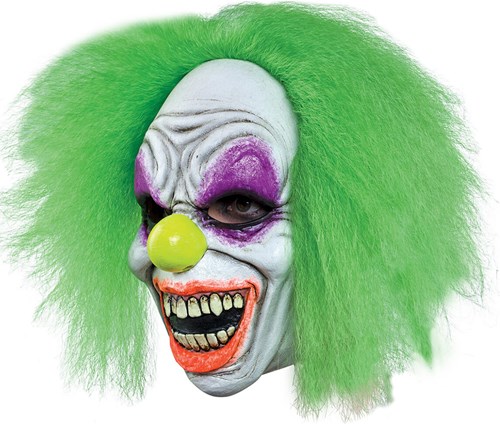 Masker Wild Neon Clown Latex  Luxe - Blacklight (zijkant)