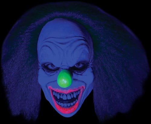 Masker Wild Neon Clown Latex Luxe - Blacklight