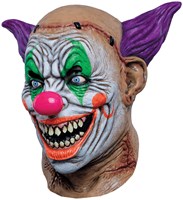 Masker Psycho Neon Clown Latex Luxe - Blacklight (zijkant)