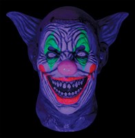 Masker Psycho Neon Clown Latex Luxe - Blacklight