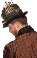 Hoed Steampunk Luxe met Bril en Licht-3