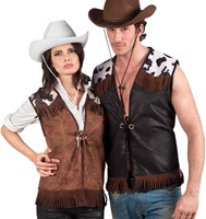 Dames Cowgirl Vest Bruin met Franjes (voorbeeld)