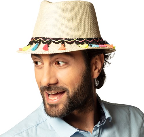 Trendy Hippie Hoedje met Kwastjes (man)