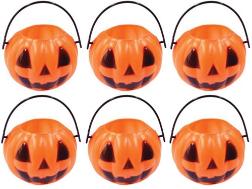 Mini Pompoen Emmer Rond Oranje (6 stuks)