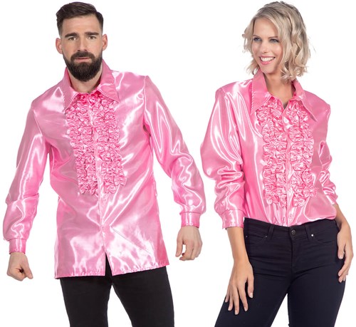 Roze Blouse met Ruches