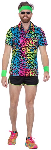 Shirt Neon Regenboog Panter