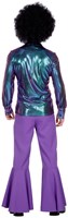 Heren Disco Blouse Paars-Blauw (achterkant)