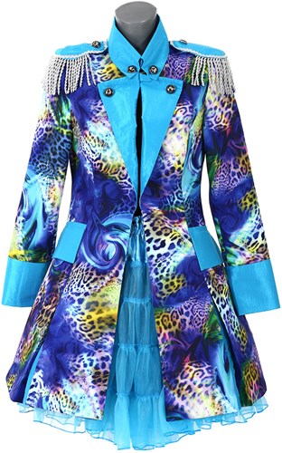 Dames Carnavalsjas Blue Panther Lang Luxe