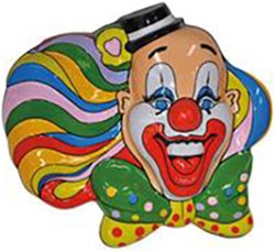Wanddeco Clown Hoofd (48x52cm)