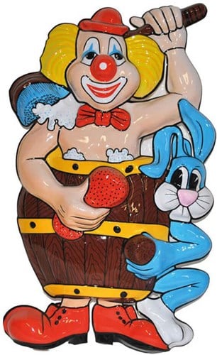 Wanddeco Clown in Wastobbe - 100x55cm