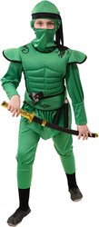 Kinderkostuum Ninja Groen
