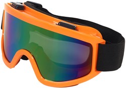 Skibril Oranje met Regenboog Olieglas