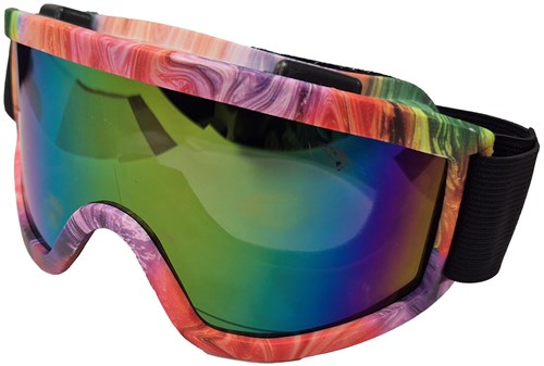 Skibril Sanne met Regenboog Olieglas