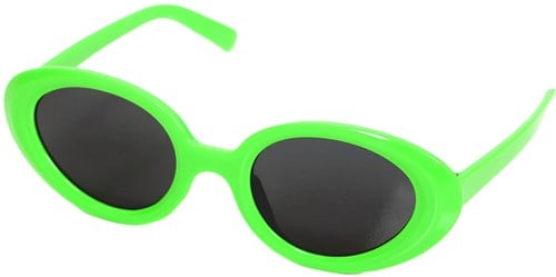 Neon Groene Bril Ovaal