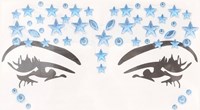 Face & Body Jewels Stars IJsblauw