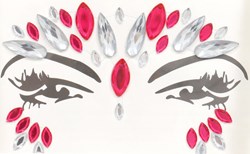 Face & Body Jewels Pink-Zilver