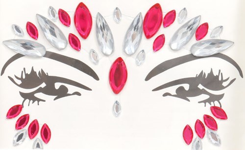 Face & Body Jewels Pink-Zilver