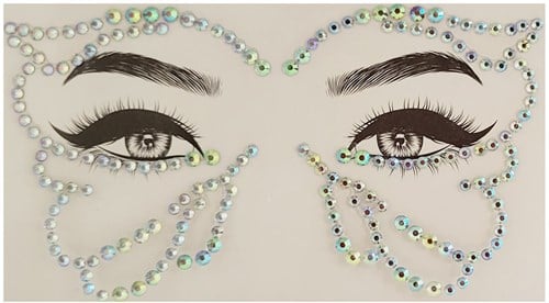 Face & Body Jewels Strass Butterfly