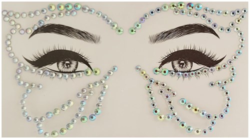 Face & Body Jewels Strass Butterfly