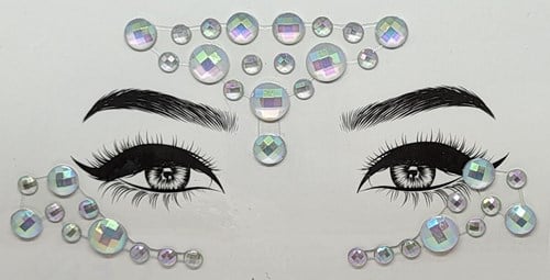 Glow in the Dark Face & Body Jewels Disco Diamonds