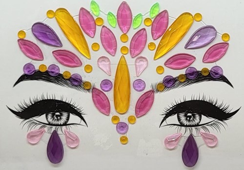 Glow in the Dark Face & Body Jewels Paradise