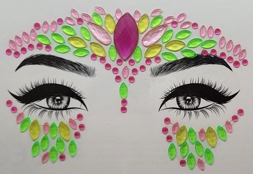 Glow in the Dark Face & Body Jewels Samba