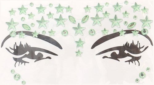 Face & Body Jewels Stars Lichtgroen