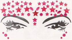 Face & Body Jewels Stars Pink