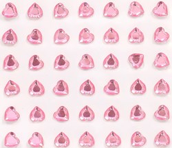 Body Jewel Hartjes 6mm Roze (42st)