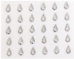Body Jewel Tranen 8mm Zilver (30st)