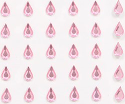 Body Jewel Tranen 8mm Roze (30st)