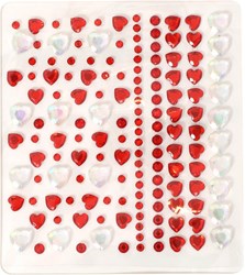Body Jewel Steentjes Rood-Wit