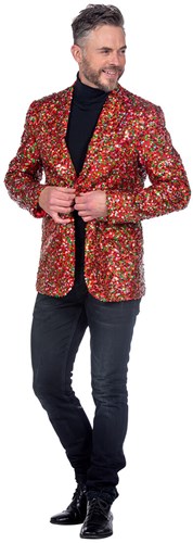 Pailletten Jasje Rood-Groen-Goud